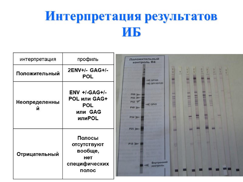 Интерпретация результатов ИБ